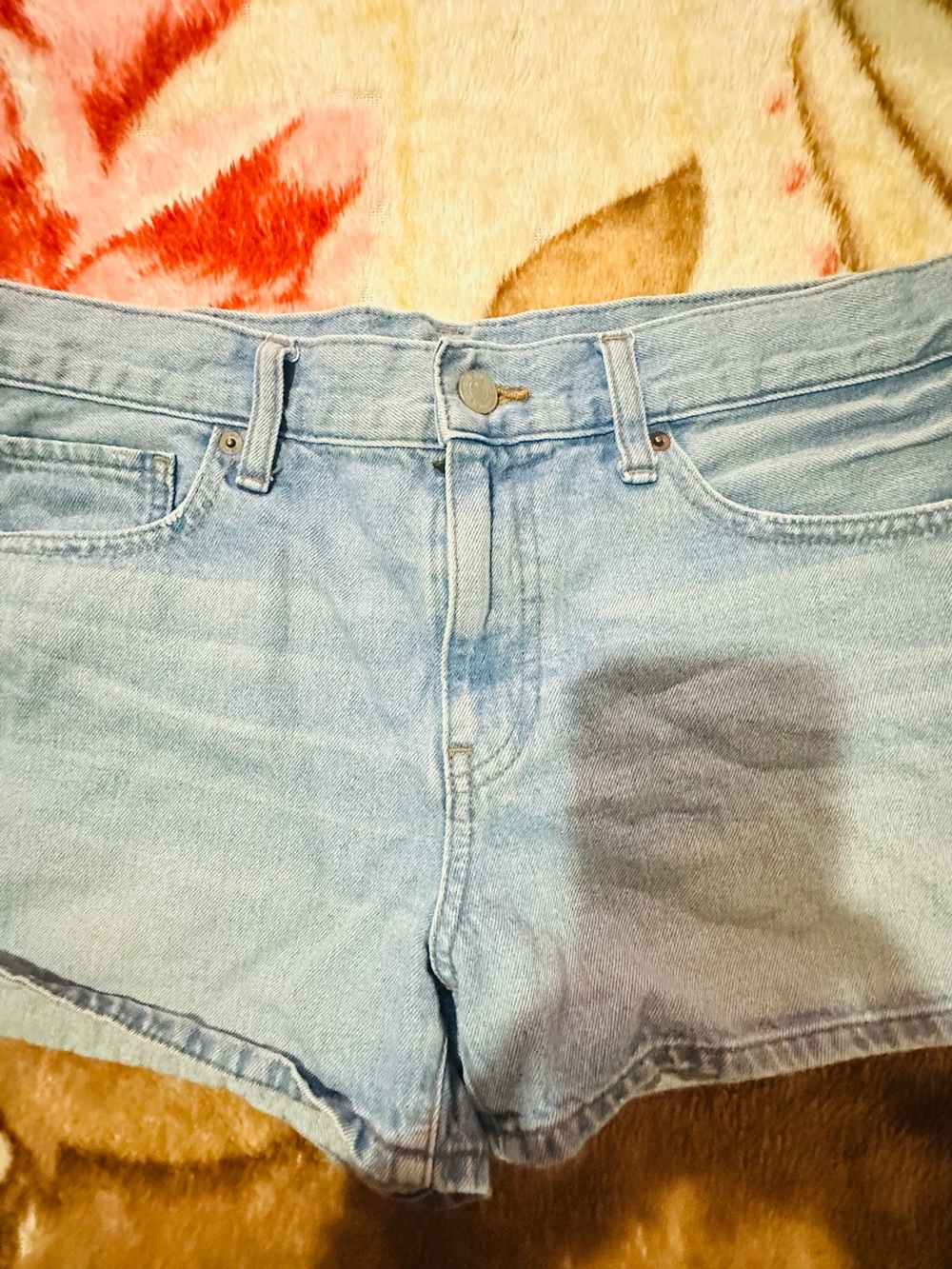 Uniqlo Light Blue Denim Cutoff Women's Shorts